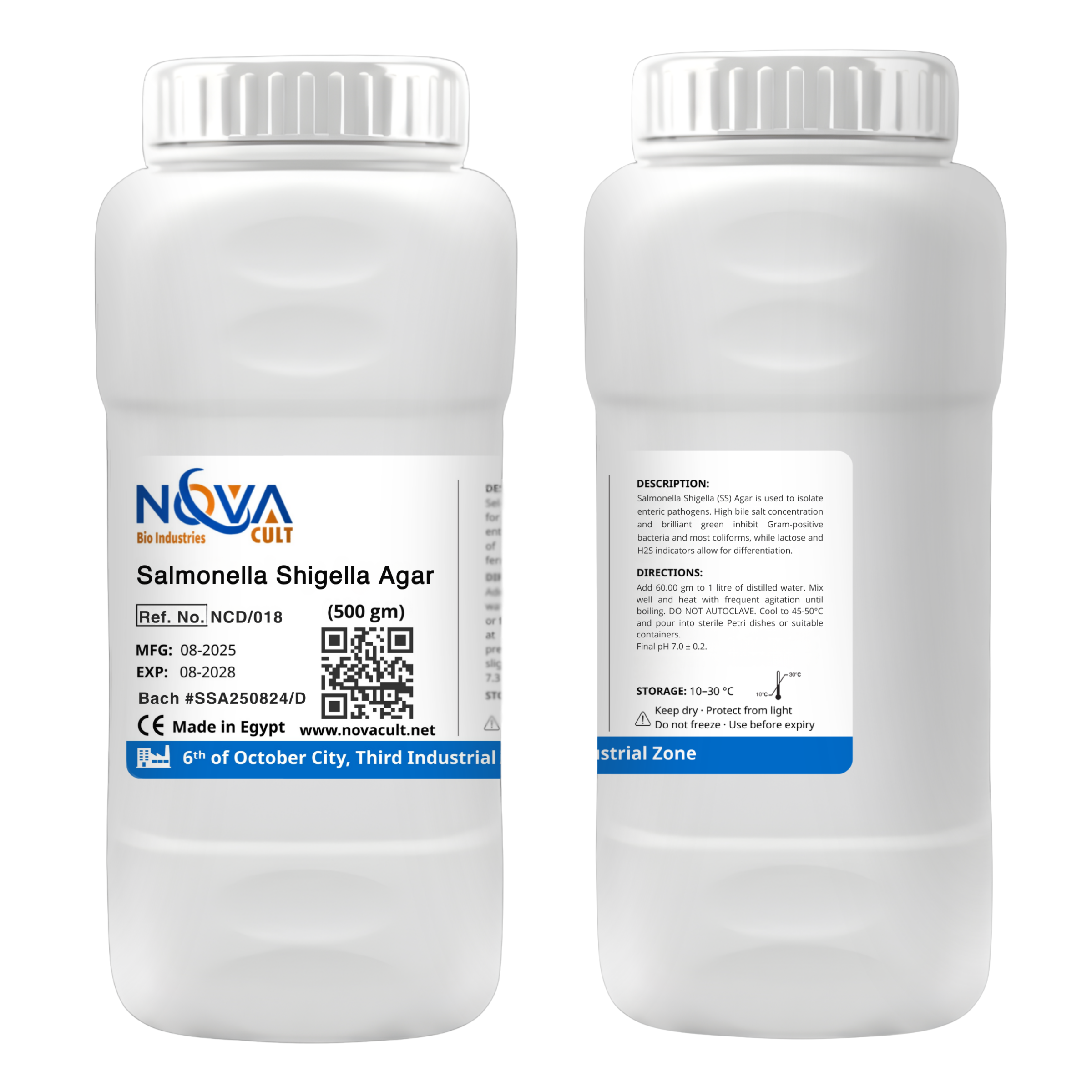 Salmonella Shigella Agar.(S.S Agar) Nova Cult